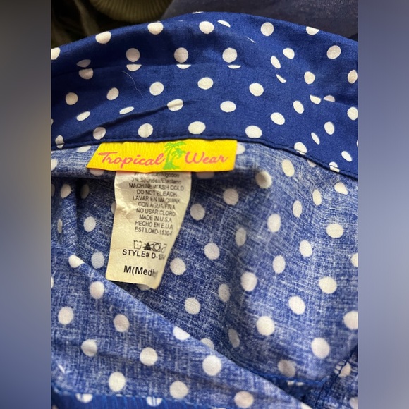 Women's Tropical Wear Fit and Flare Polka Dot Dress - Picture 2 of 8